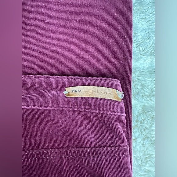 Anthropologie Pilcro and the Letterpress Serif burgundy corduroy skinny pants - Picture 7 of 7